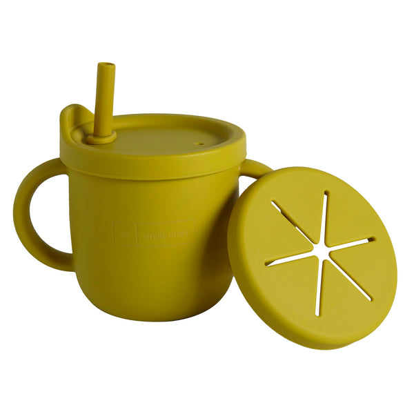Silicone Sipper and snacks cup<br> (Mango)