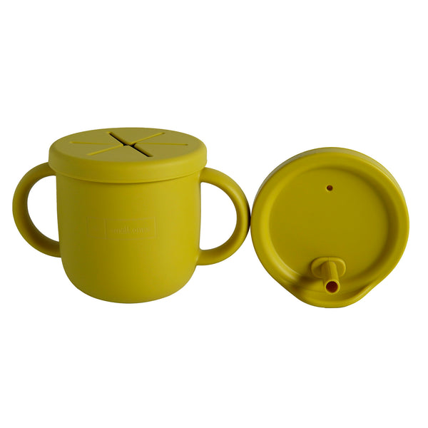 Silicone Sipper and snacks cup<br> (Mango)