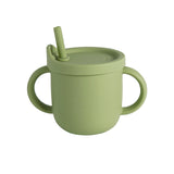 Silicone Sipper and snacks cup<br> (Olive)