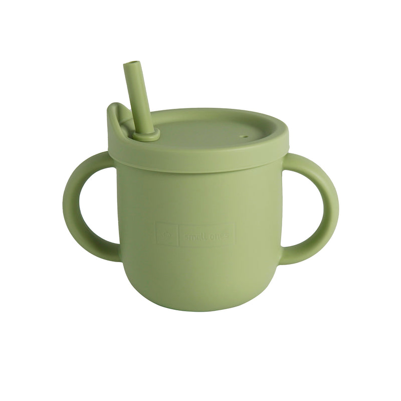 Silicone Sipper and snacks cup<br> (Olive)