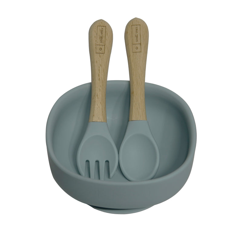 Suction Bowl <br> (Dusty Blue)