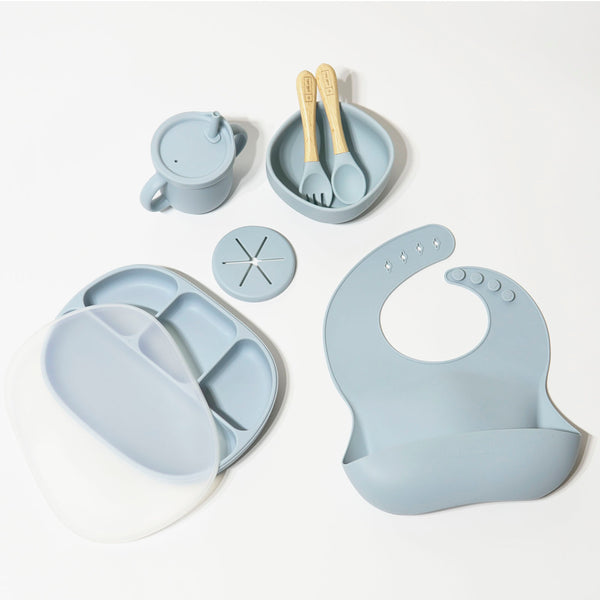 Feeding and weaning set <br> (Dusty Blue)