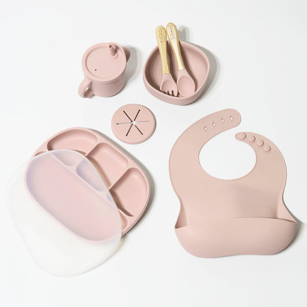 Feeding and weaning set <br> (Rose Pink)